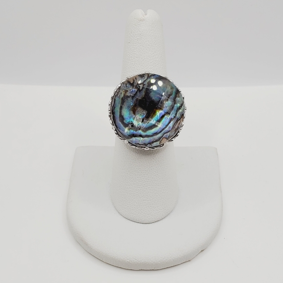 Silver Abalone Shell Ring - Picture 11 of 11